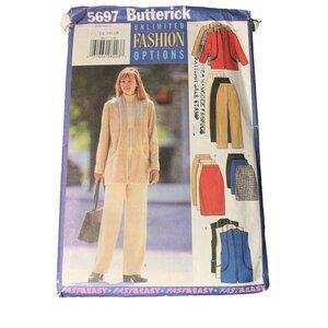 Butterick 5697 Sewing Pattern For Jacket Vest Skirt & Pants Sizes 14-16-18 Fast